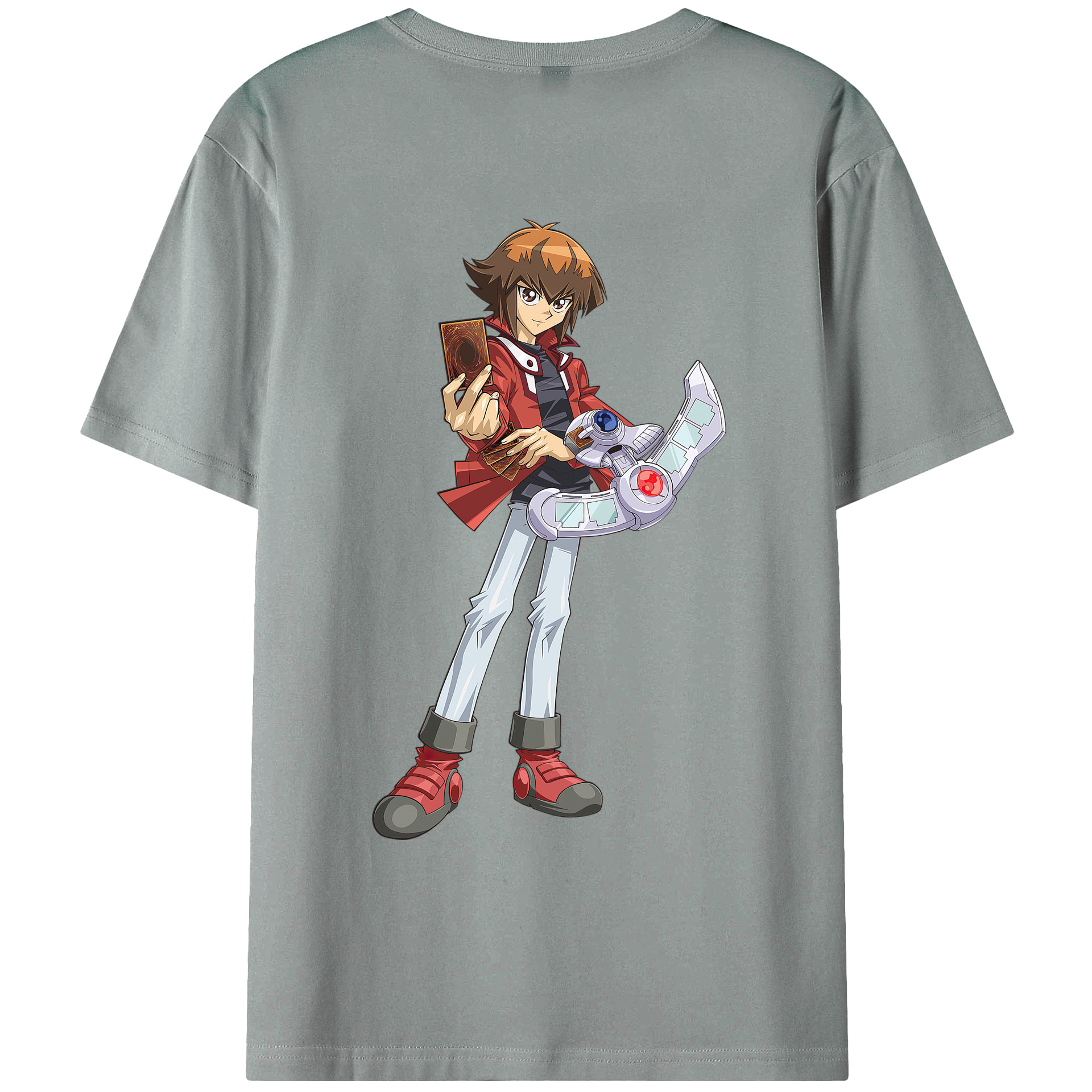 （画像用） 遊☆戯☆王 Yu-Gi-Oh! 綿100％ メンズ半袖Tシャツ（バックプリント） 通気性